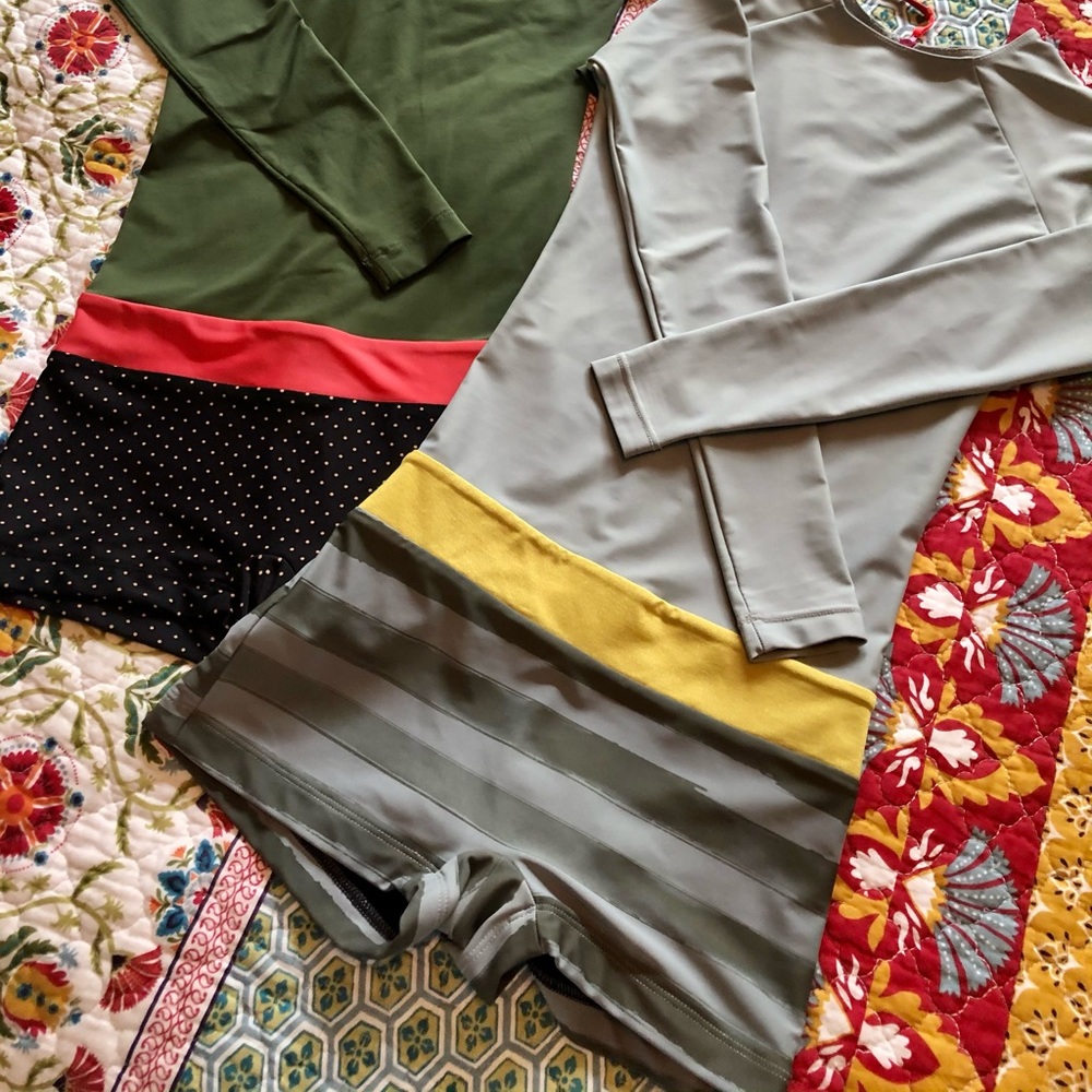 ‼️SOLD‼️Seea Swamis Playsuits Olive & Waterstripes - Picture 6 of 16